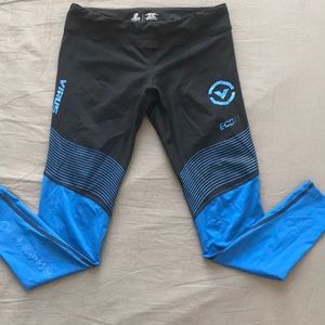 EUC VIRUS BLACK BLUE WOMEN’S TRAINING PANTS SZ M